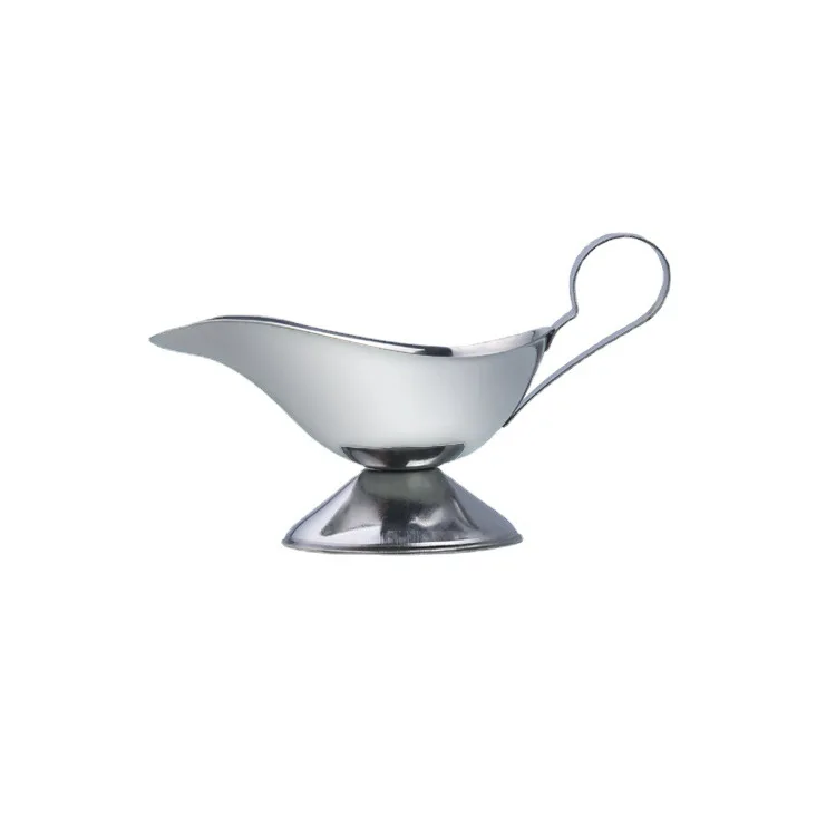 

Factory Direct Wholesale Stainless Steel 3/5/8oz Sauce Gravy Boats Porcelain Kitchen Tableware for Restaurant Juice Boat Use