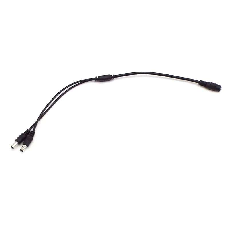 (1 «мама» на 2 штекера) DC 5,5x2,1 мм 1-к-2 кабель-разветвитель питания - удлинитель 12 В, источник питания для 2-камер видеонаблюдения