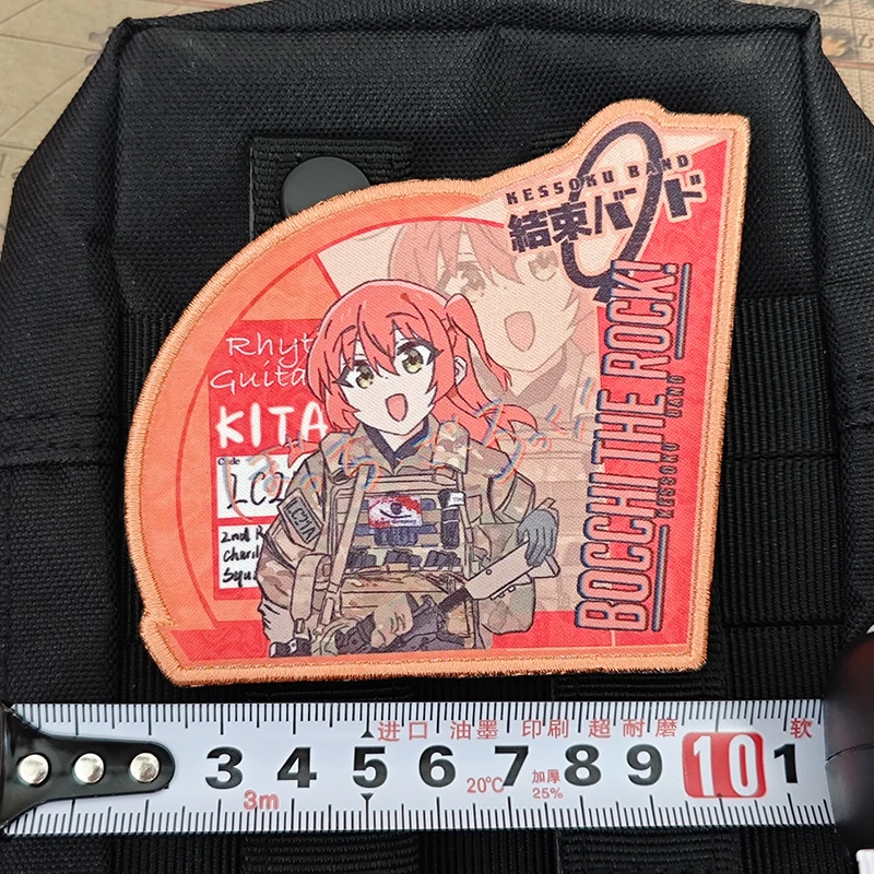 BOCCHI THE ROCK! Kita Ikuyo Military Morale Anime Hook&Loop Patches for Clothing Tactical Badges on Backpack Sticker