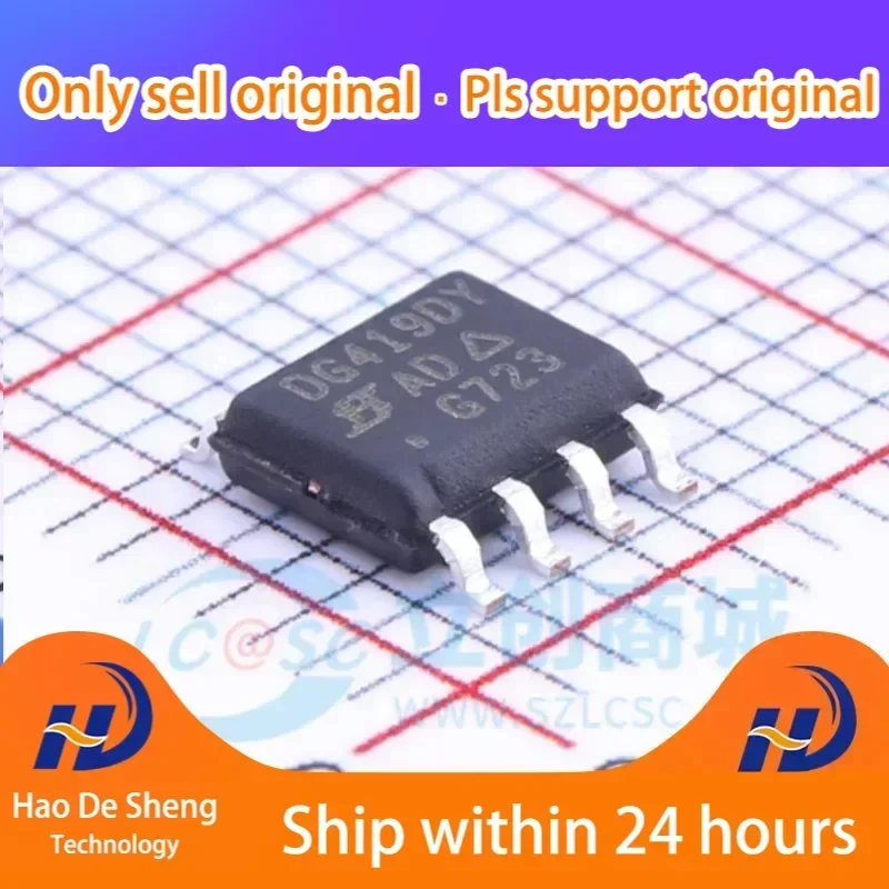 10PCS/LOT  DG419DY-T1-E3 DG419DY SOP-8  CMOS Analog Switch  New Original In Stock