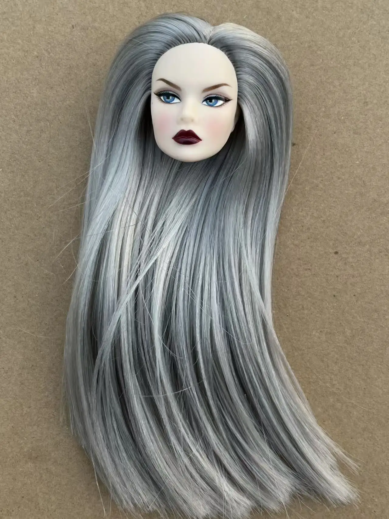 Good Makeup Poppy Doll Heads Candy Color Hair Head With Superwhite Yoga Body Doll Collective 1/6 Female Doll Figure Toys