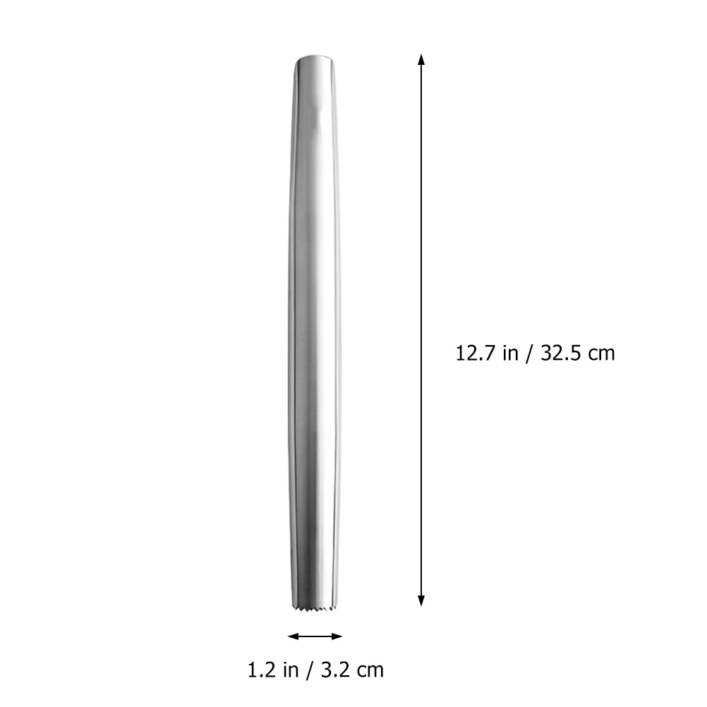 

Rolling Pin Broken Ice Dumpling Dough Roller Pizza Nonstick Silver Stainless Steel Pins
