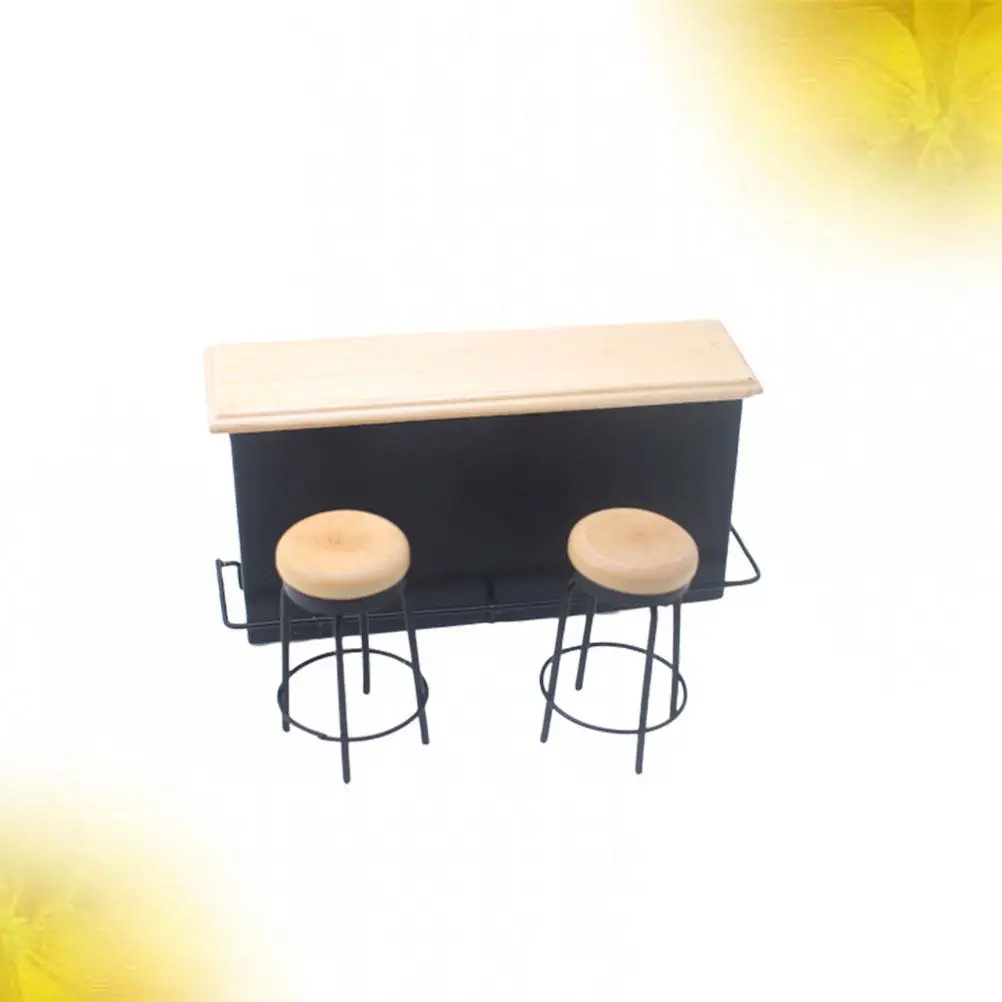 3pcs-mini-bar-counter-desk-and-chairs-wooden-ornament-small-decorative-bar-layout-props-for-interior-wooden-ornament