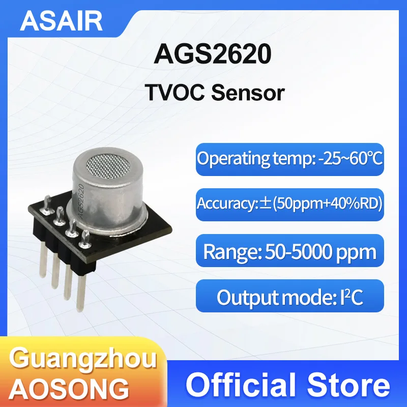 ASAIR TVOC Gas Sensor Module IIC Digital Signal Sensor Module AGS2620