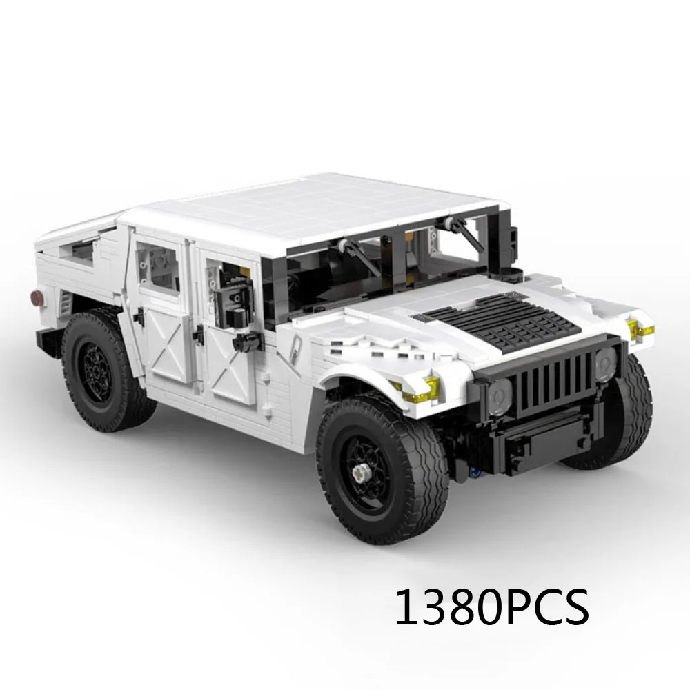 テクニカルORV ハンヴィー ビルディングブロック 1/12スケール ハンヴィーモデル ラジオ2.4GHzリモコン車両 組み立てブロック スピードRC玩具