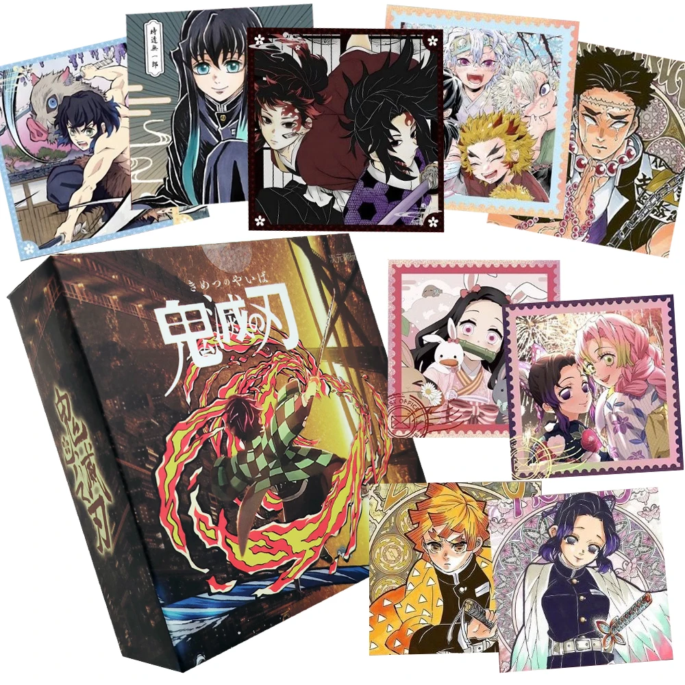 

Wholesale Demon Slayer Anime Collection Cards Exquisite Limited Edition Character Creative Design Fun AR Square Cards Toys Gifts