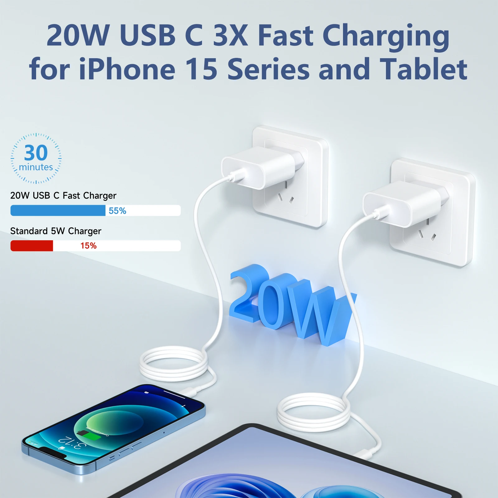 Suntaiho شاحن USB 20 واط شاحن الهاتف شحن سريع ل Xiaomi13 14 سامسونج هواوي السفر مهايئ شاحن آيفون شحن سريع