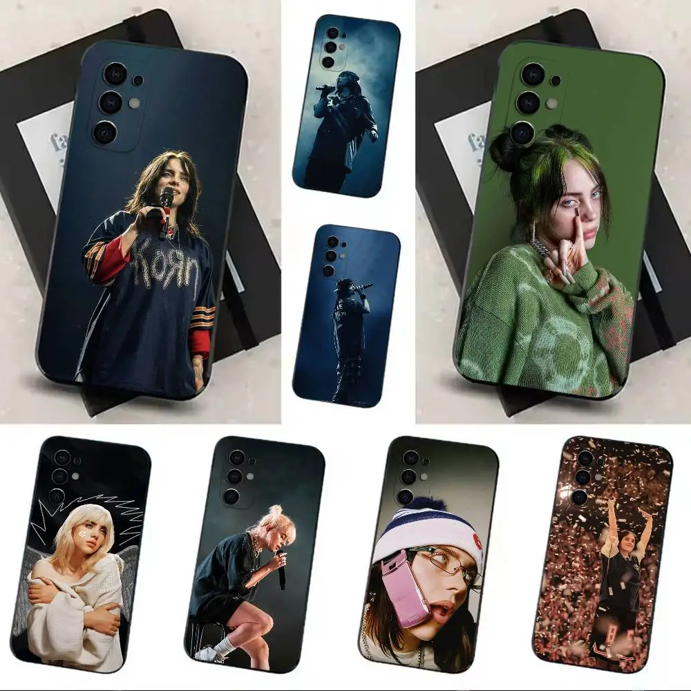 Dark Pop Female Singer - Billie Eilish Phone Case Soft Black Case For Samsung S24,S30,S21,S23,S22,S20,Ultra,S25,Plus