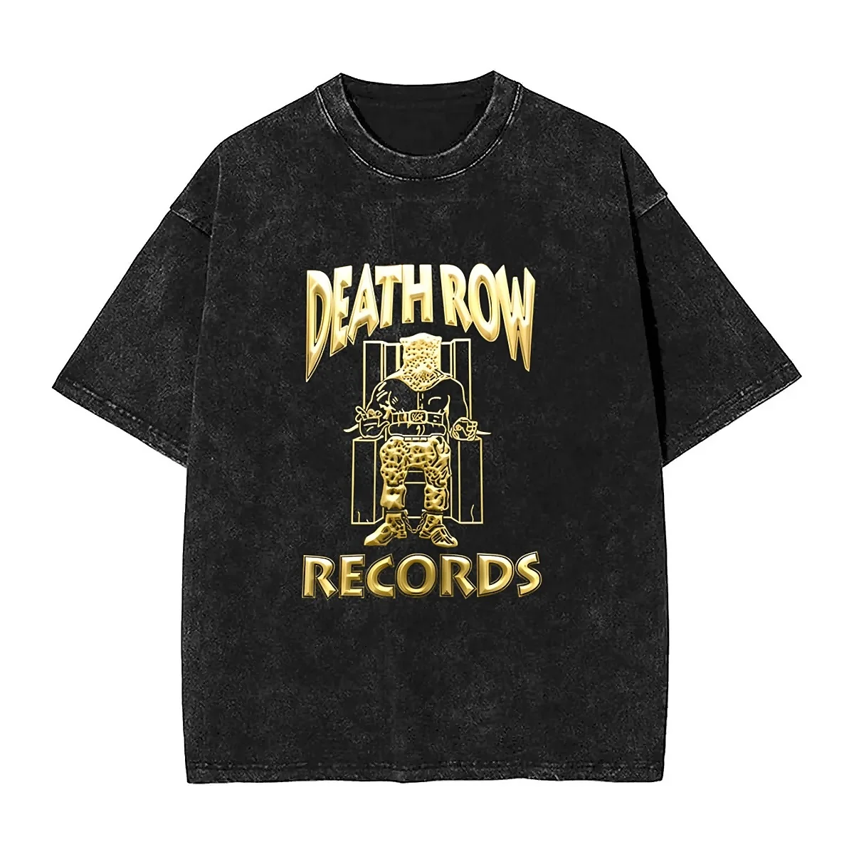 Couple T Shirt Death Row Records Washed T-Shirts Fashion Thriller Movie Beach Tees Streetwear Custom DIY Casual Tops Gift