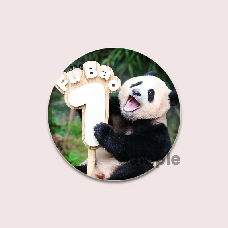 32/44/58mm Cute Chinese Giant Panda Brooches, Fubao/Lebao/Aibao Badge, Souvenir Collection Pins, Gift Accessory for Friends