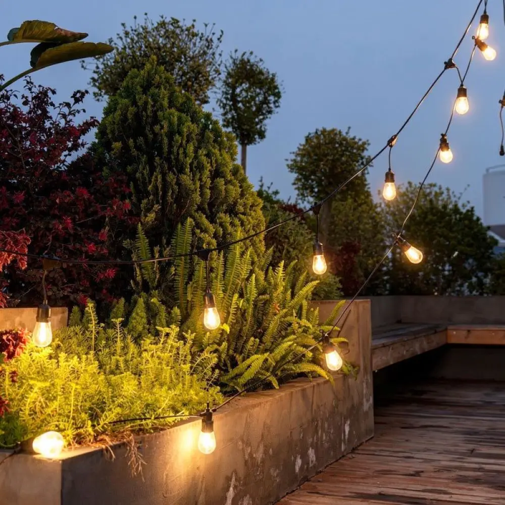 Patio Garden Outdoor Waterproof String Light Cable E26 E27 Socket For Backyard Landscape Decorative Atmosphere Lamp Cord