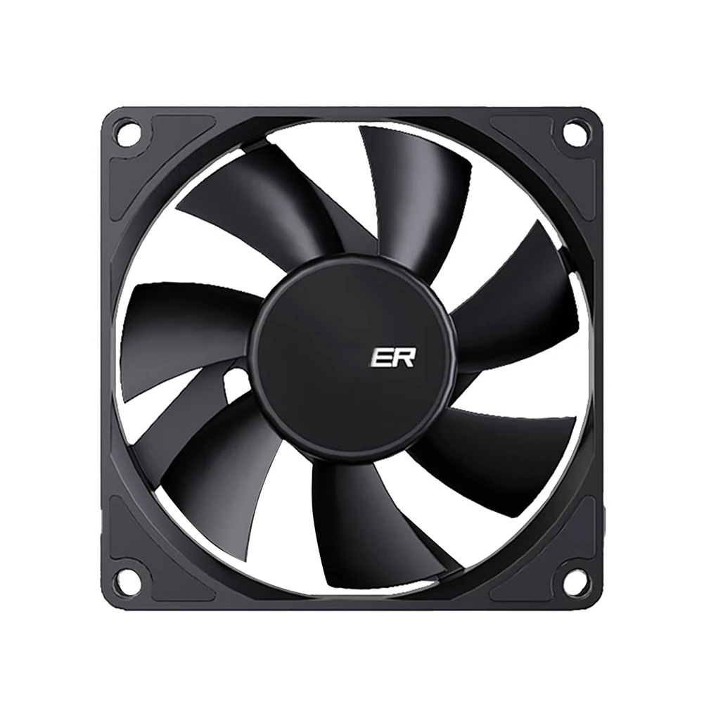 N86R Computer Case Fan 80mm 4-Pin PWM High Airflow Ultra-Thin Cooling Fan 1200-3000RPM Cascadable FDB Bearing Fan