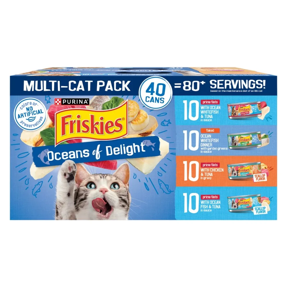 

Purina Ocean Of Delight Gravy Variety Pack, Wet Cat Food, 5.5 oz Cans, 40 Pack