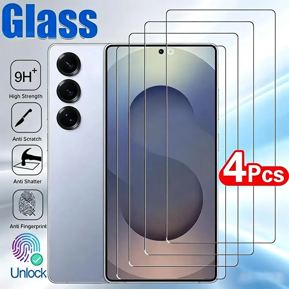 1-4Pcs Tempered Glass Screen Protector for Samsung Galaxy S26 S25 Ultra S24 S23 Plus 9H Clear Film Anti-fingerprint Easy Install