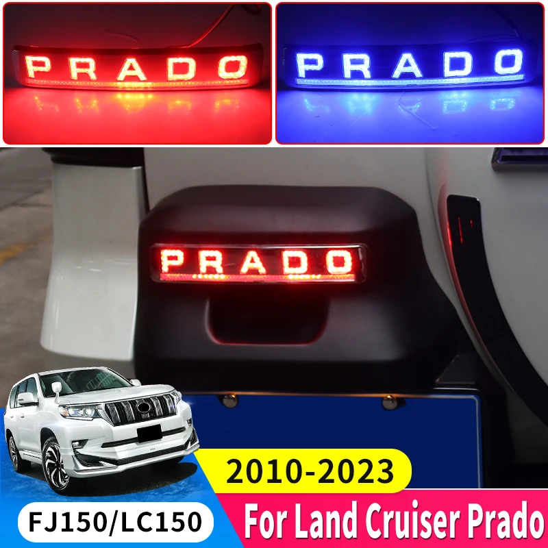 

For Toyota Land Cruiser Prado 150 2010-2023 2022 Tailgate License Plate Holder Decorative Lamp LC150 FJ150 Exterior Accessories