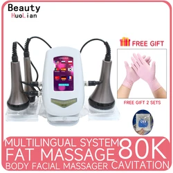 Nieuwe 3 In 1 80K Lipo Cavitatie Afslanken Machine Ultrasone Lichaam Vormgeven Massage Apparatuur Rf Facial Huidverstrakking Lifting afvallen buikvet sprzęt do masażu ciała afslanken buikvet cellulite remove