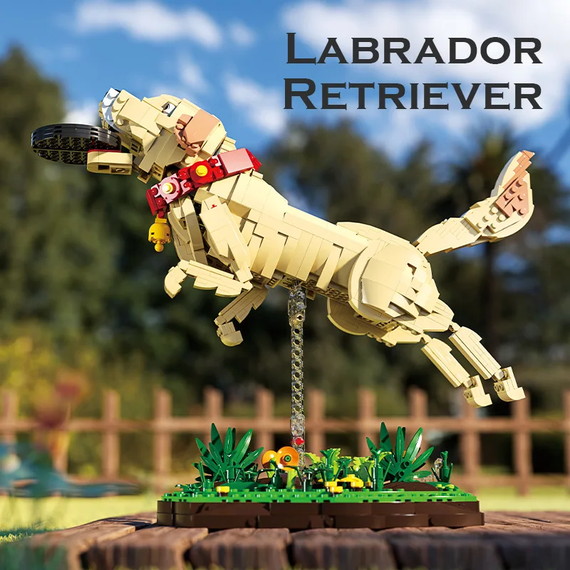 JIESTAR 66060 Labrador retriever Model Building Blocks Home Decor ORNAMENTS Gifts