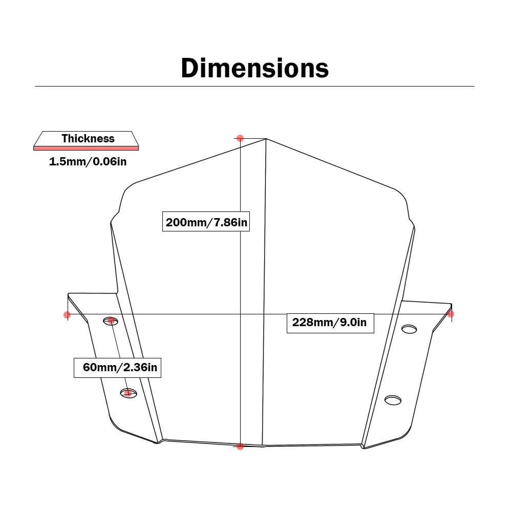 For YAMAHA MT09 FZ09 MT-09 FZ-09 MT 09 FZ 09 Motorcycle Accessories Front Windshield Windscreen Wind Deflectors 2014 2015 2016