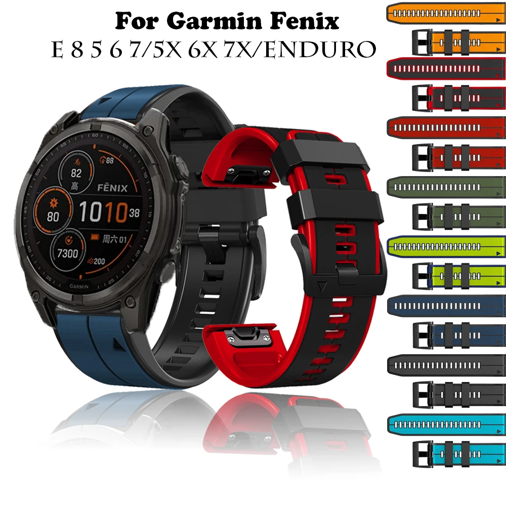 22 26mm Watchband For Garmin Fenix 8 47 51mm 7 7X 6 6XPro 5 5X Plus/Epix Pro Gen 2/Enduro 3 2 Instinct 2 Quickfit Strap Bracelet