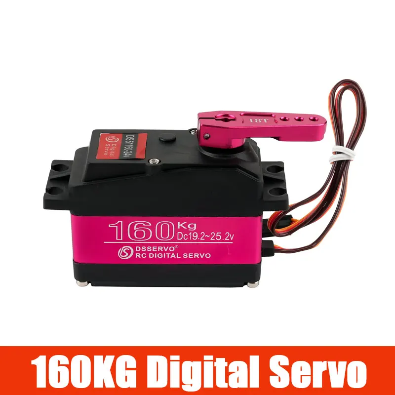 

DS51160 160KG HV Digital Servo 24V Large Torque Full Metal Gear IP66 Waterproof Steering Servo for 1/5 Scale RC Car DIY Upgrade