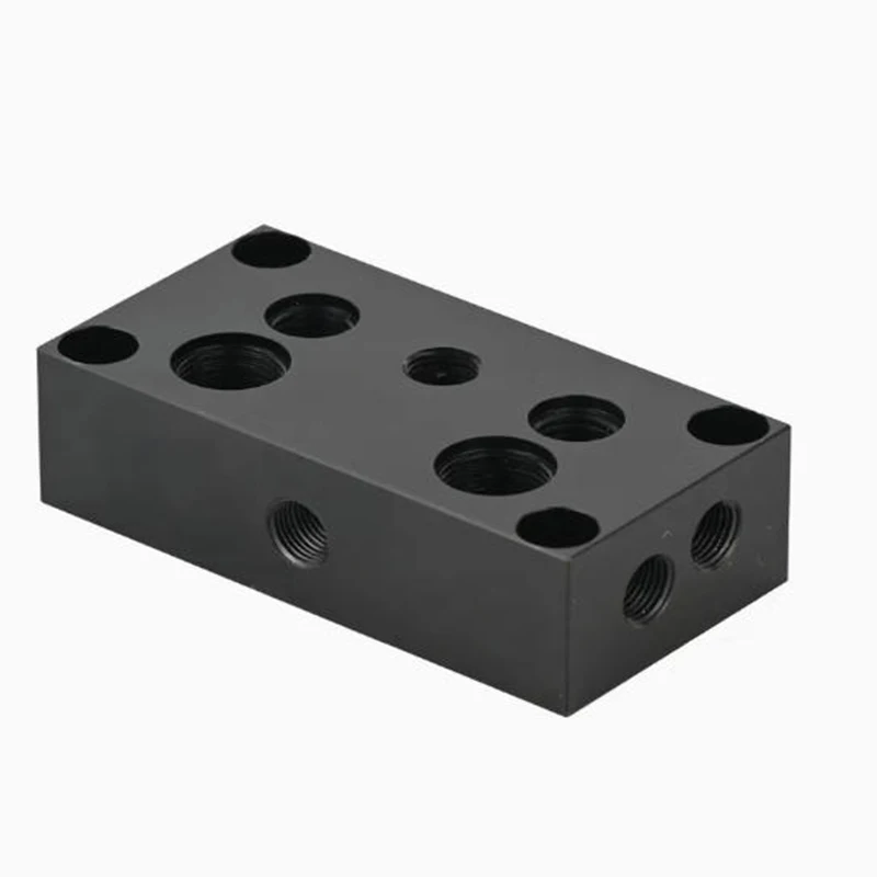 

Manufacturer Precision Custom Cnc Milling Parts Black Metal Material Multi-Interface Square Part