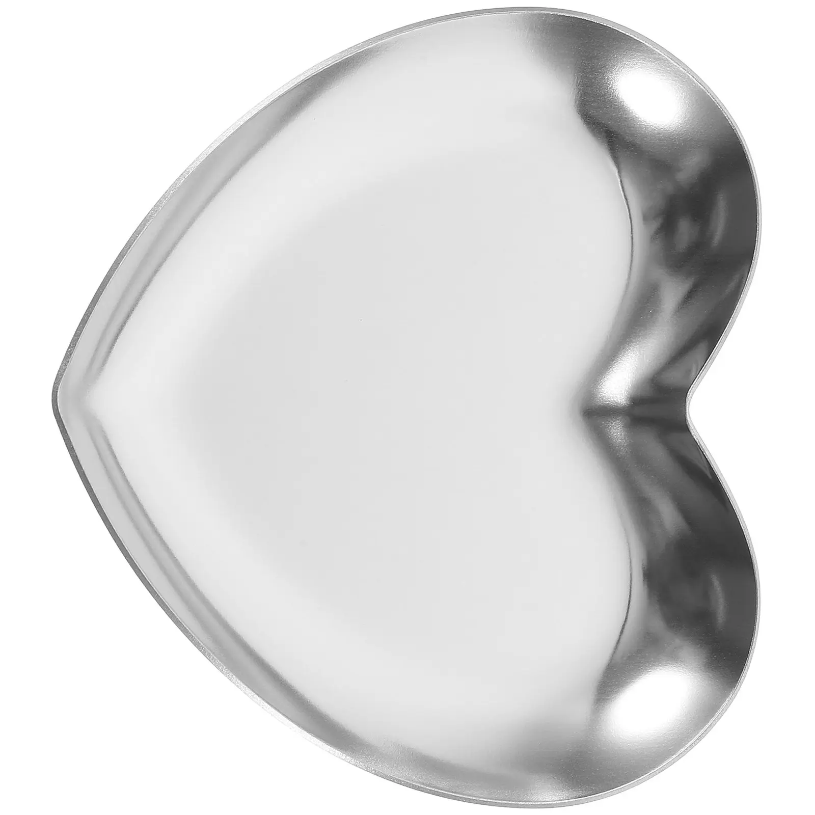 

Stainless Steel Heart Jewelry Tray Functional Organizer for Rings Perfume Bottles Cosmetics Neat Display Stand Silver Design