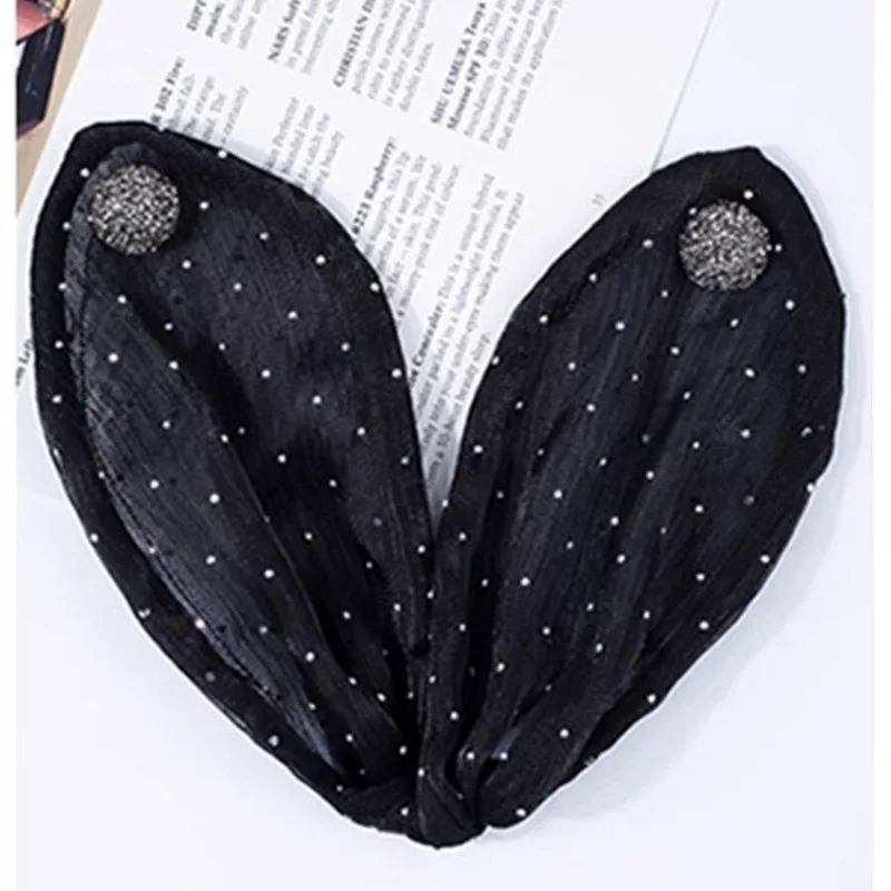 Lady Pearl Shell Flower Hairpin Foldable Hair Rope Wedding Banquet Party Hairband Fixed Ponytail Hair Accessories Women Jewelry