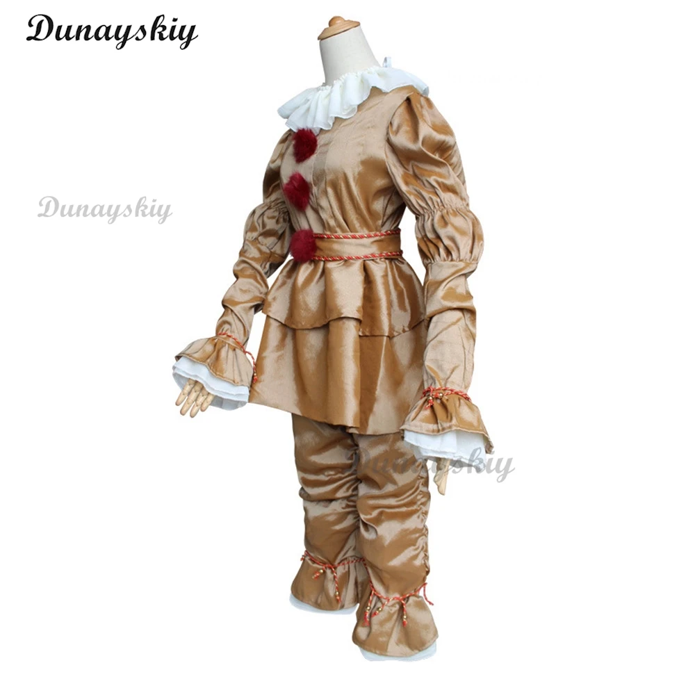 Костюм Pennywise для косплея на Хэллоуин, для мужчин, женщин, детей, мальчиков, девочек, Семейный комплект одежды в стиле Стивена и восстановления ночи, клоуна