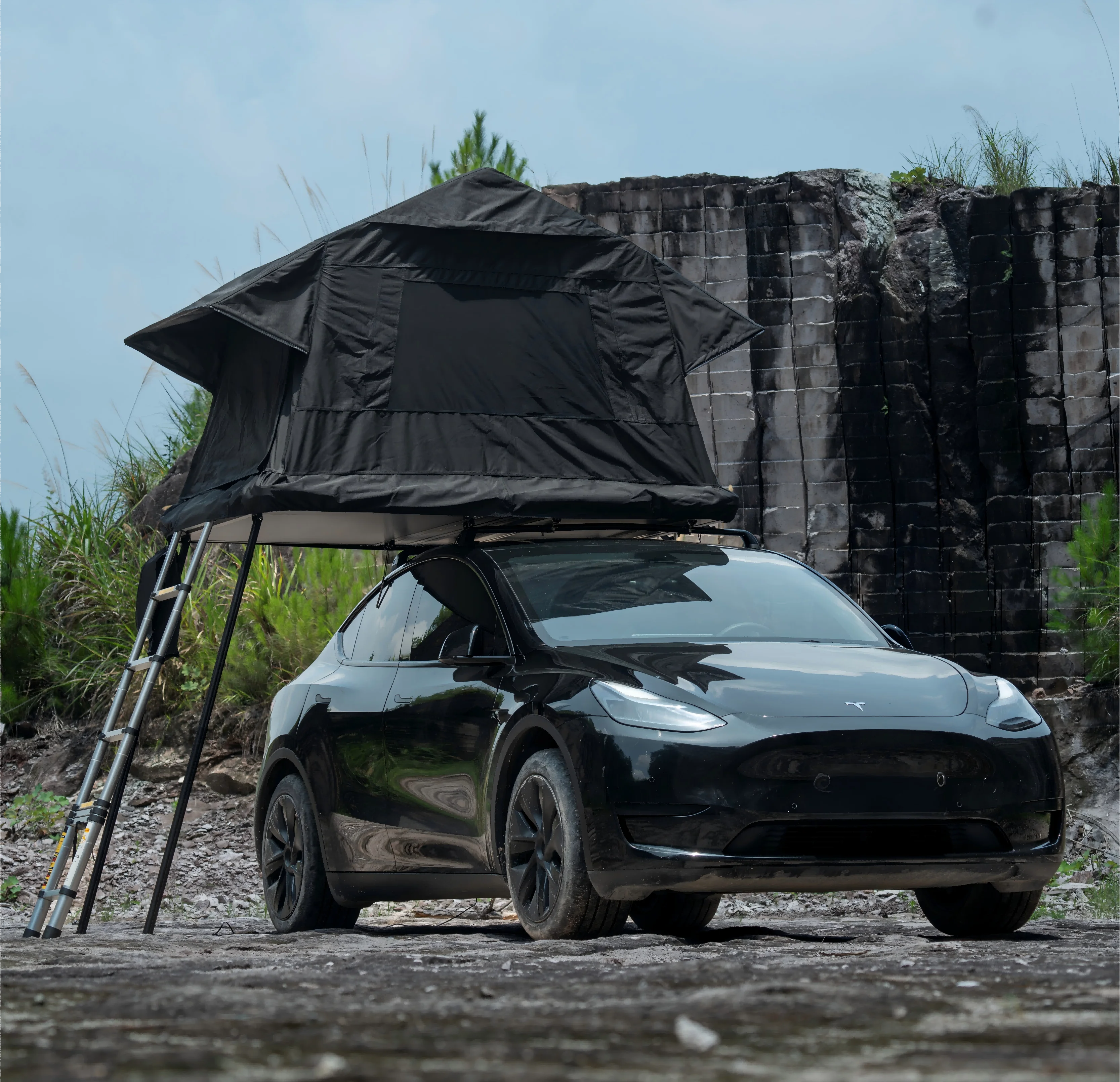 Premium Aluminum Alloy Hardshell Roof Tent - Hard Shell Roof Top Tent for SUV/Truck/Off-Road Camping, Stainless Steel Hardware
