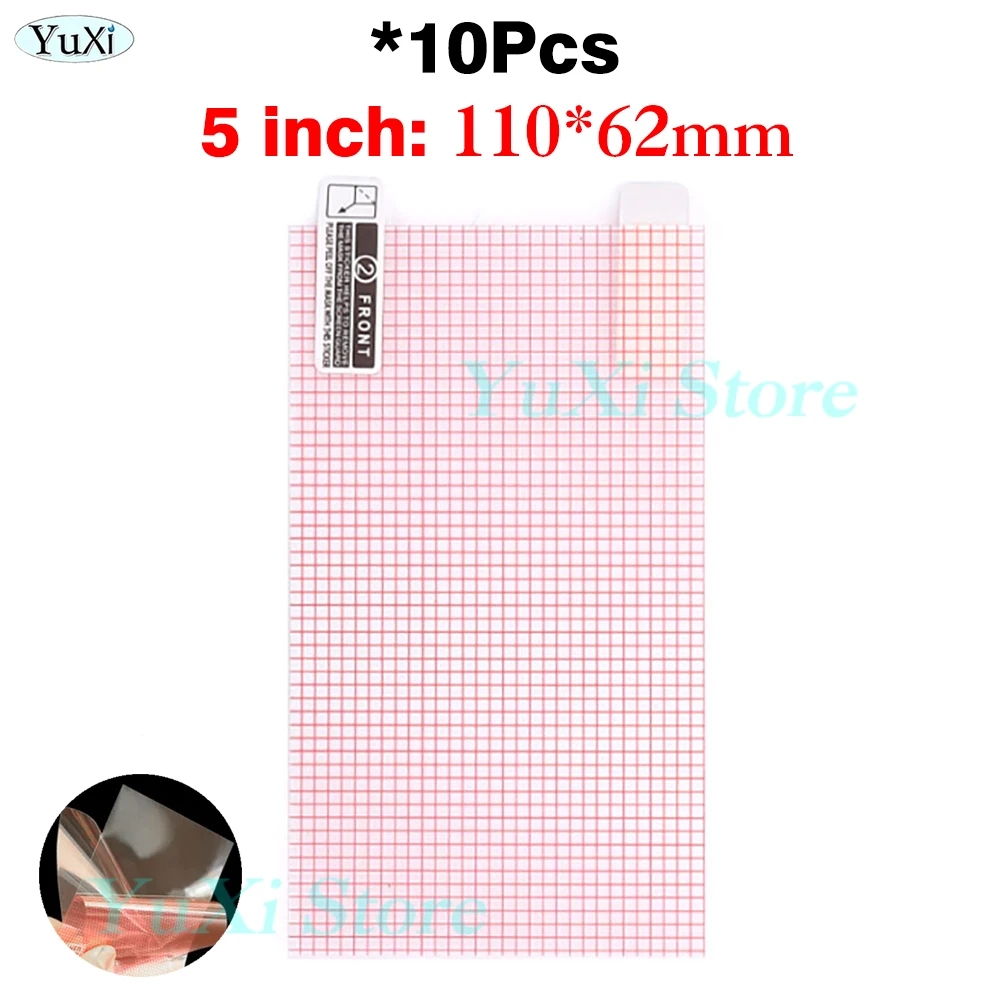 10 Stück Universal Displayschutzfolie 5/6/7/8/9/10 Zoll für Telefon Tablet GPS LCD Anti-Staub-Bildschirm HD Klare PET-Schutzfolien