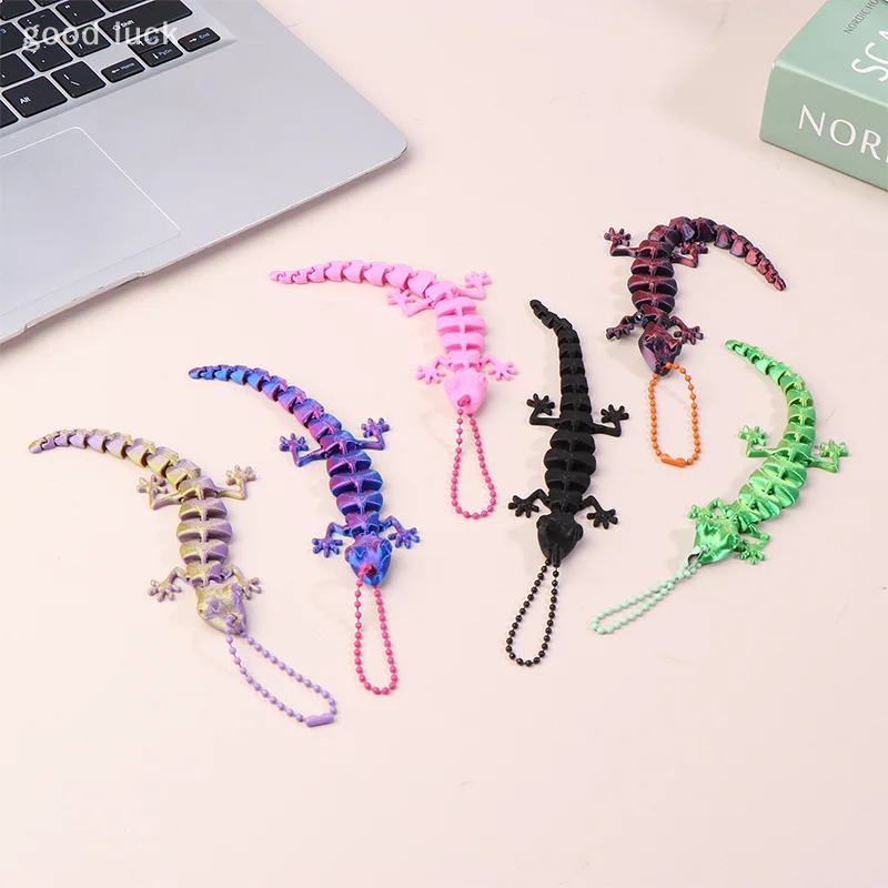 3D-geprint ornament gelede muur gekko flexibele gezamenlijke modellen creatief stressverlichting speelgoed cadeau