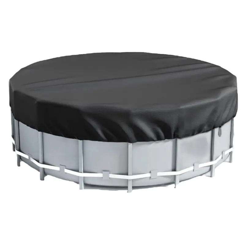 NALFI-Dustproof Insect Protection Cover Waterproof Foldable Round Pool Cover For Inground Pools Outdoor Swimming Pool Protector
