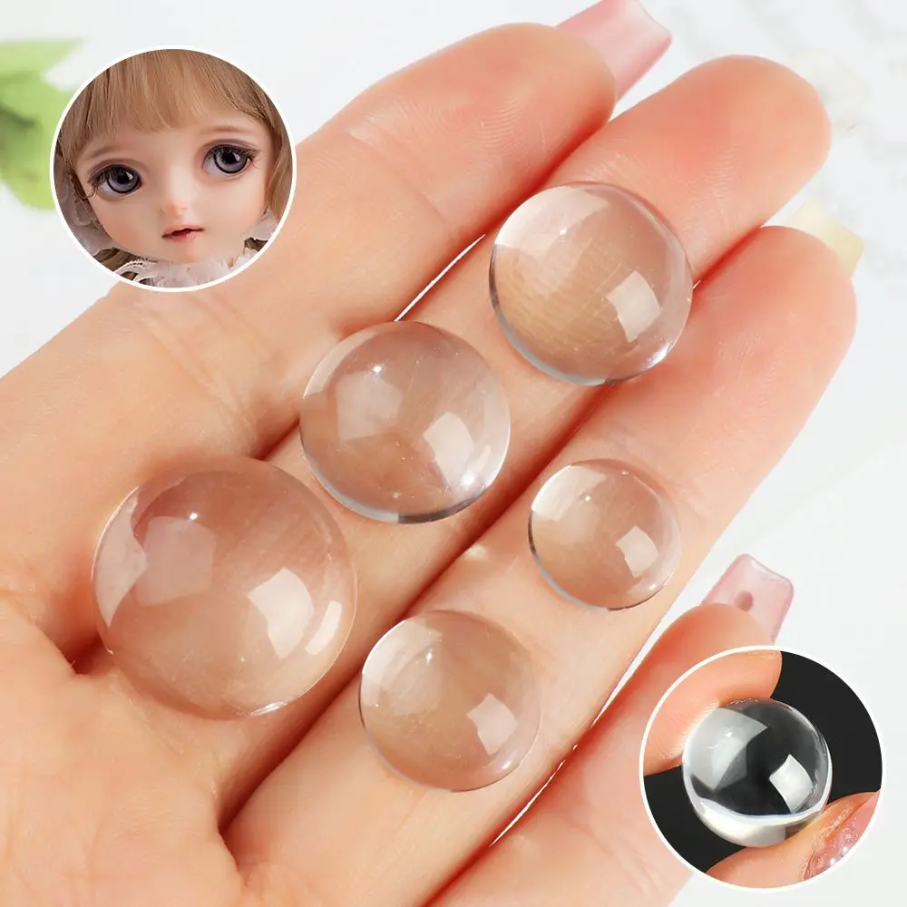 투명 크리스탈 인형 눈 장난감, 유리 눈 칩, DIY 공예 인형 눈 액세서리, 6 ~ 20mm, 20 개