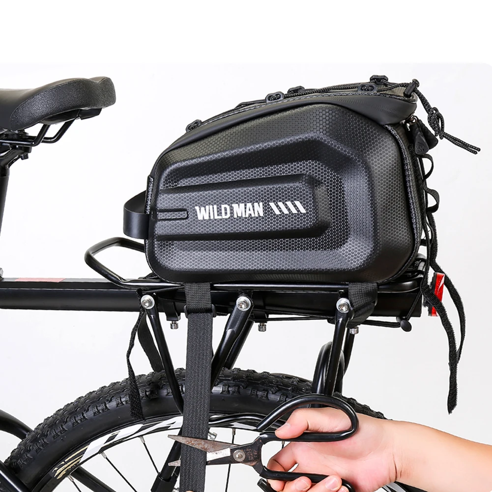

WILD MAN Cycling Side Rear Rack Electric Bike Trunk Bag Mountain Road Bicycle Tail Seat Pannier Pack MTB Luggage Carrier Bags