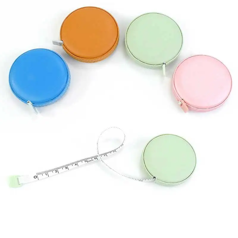 150cm 60" Retractable Ruler Leather Measuring Auto Shrink Portable Roll Centimeter Inch Measuring Tool