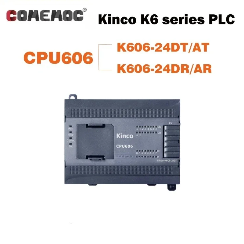 Kinco PLC K606-24DT K606-24AT K606-24DR K606-24AR CPU606 Module 14DI Relay  BD Board RS485 Ethernet Compatible K5 Series