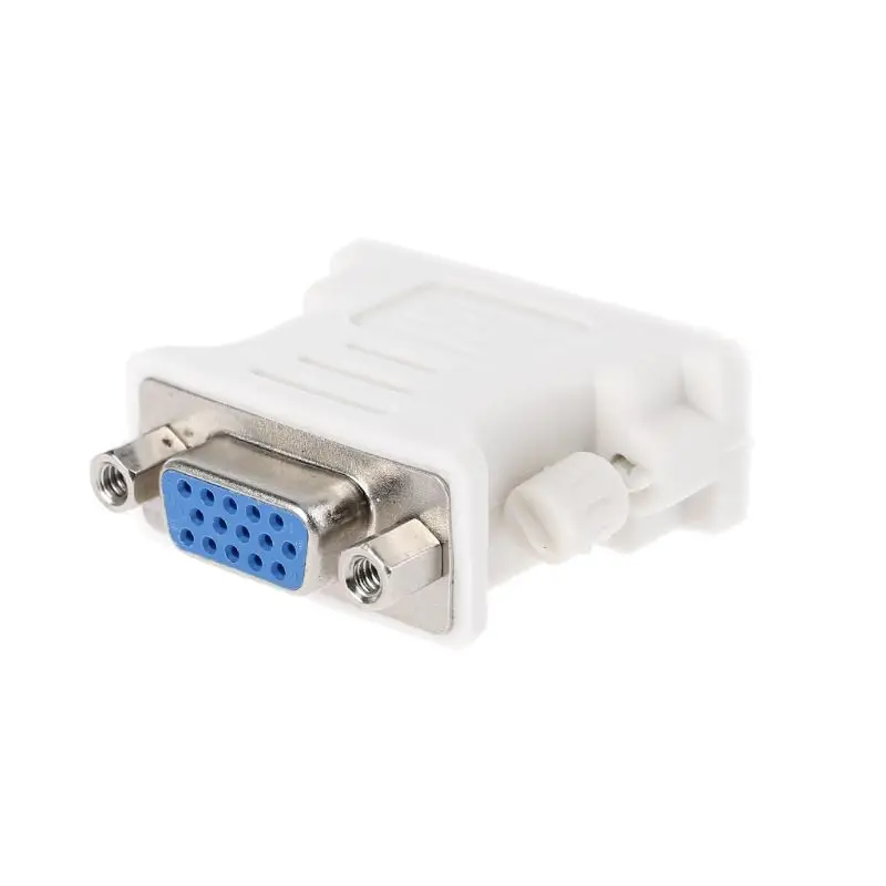 White Connector Adapter Multi-Purpose Video Converter Mini Computer DVI D To VGA