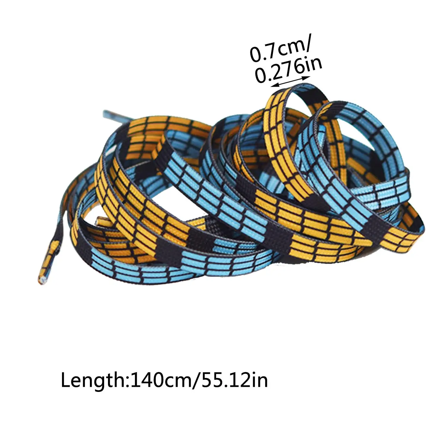 140cm 1pair Shoelace Fashion Lattice Sneaker Shoe Lace Colorful Printing Checkered Grid Shoelaces Women Men Shoelaces Lacing