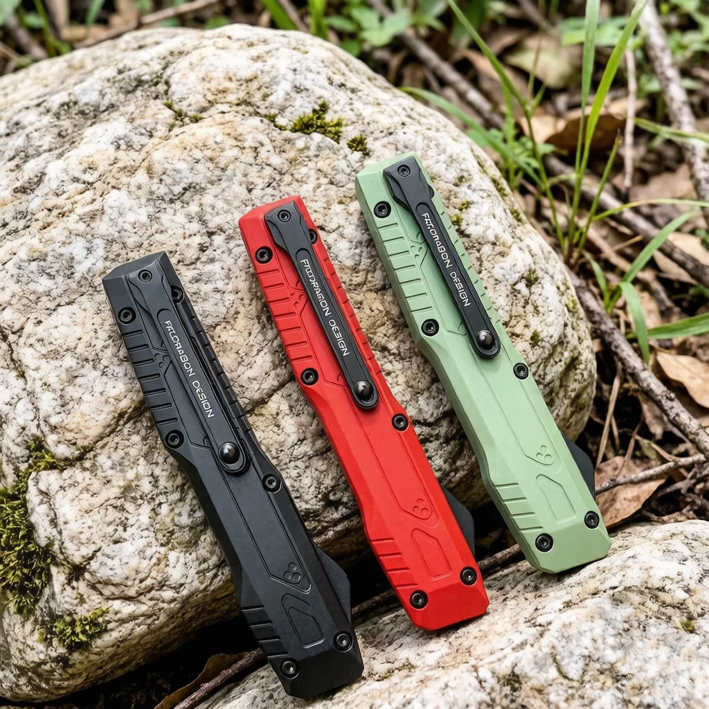 EDC Pocket Knife 6061 Aluminum Handle Outdoor Camping Hiking Fishing Tool Lightweight Portable Utility Knife with Clip