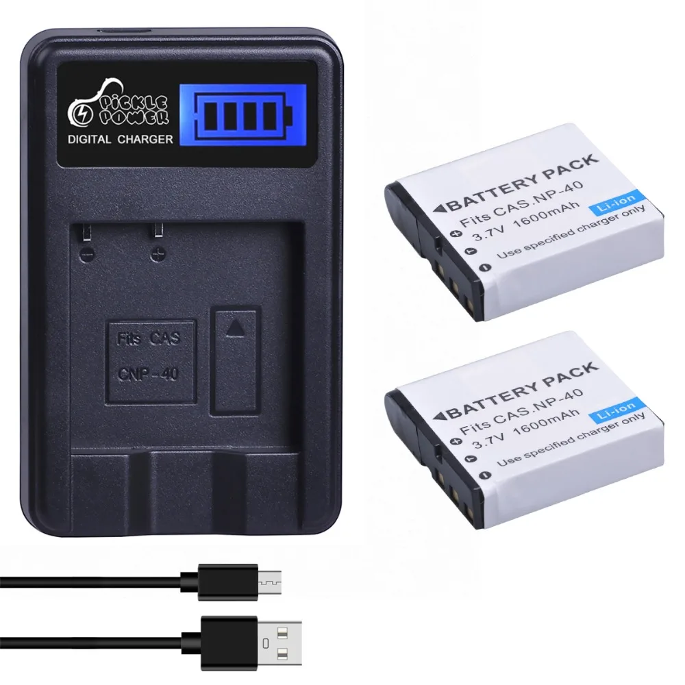 1600mAh NP-40 NP40 بطارية ل كاسيو EX-Z30 Z40 Z50 Z55 Z57 Z400 Z750 Z850 FC100 KOMERY 4K كاميرا كاميرا ، شاحن ل NP 40