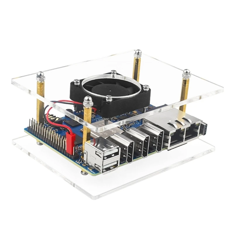 

для OrangePi 5 Plus Акриловый чехол с прозрачной крышкой Box1/2/3 слоя дополнительно R2LB