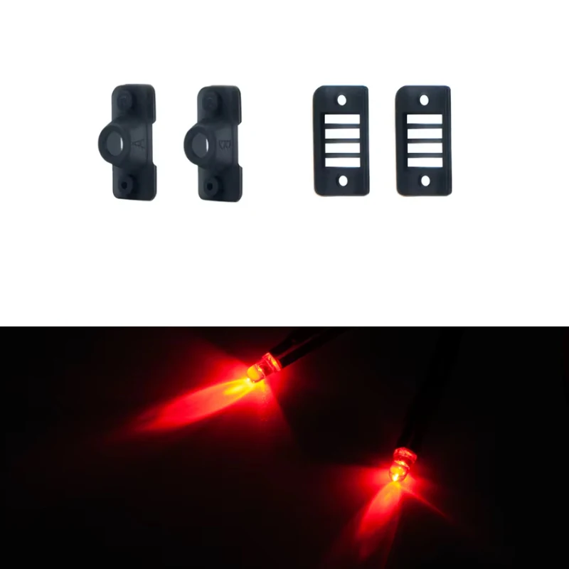 MIBIDAO 1/4 pièces feu arrière feu arrière lumière LED pour 1/24 RC voiture sur chenilles axiale SCX24 AXI00001 pièces