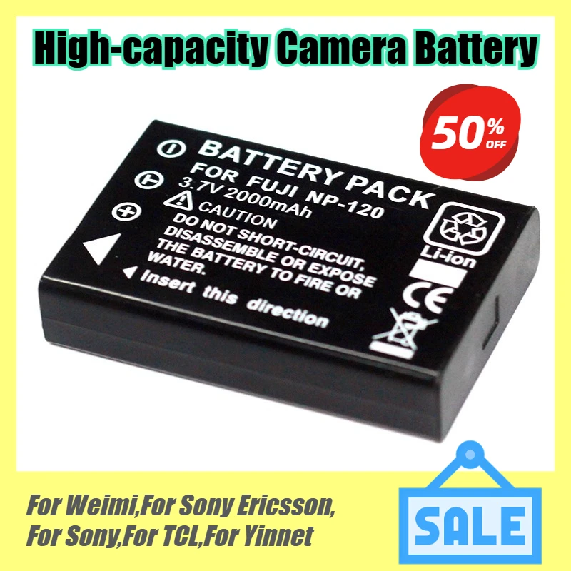 

3.7V 2000mAh FNP-120 High-capacity Camera Battery,for Weimi,for Sony Ericsson,for Sony,for TCL,for Yinnet