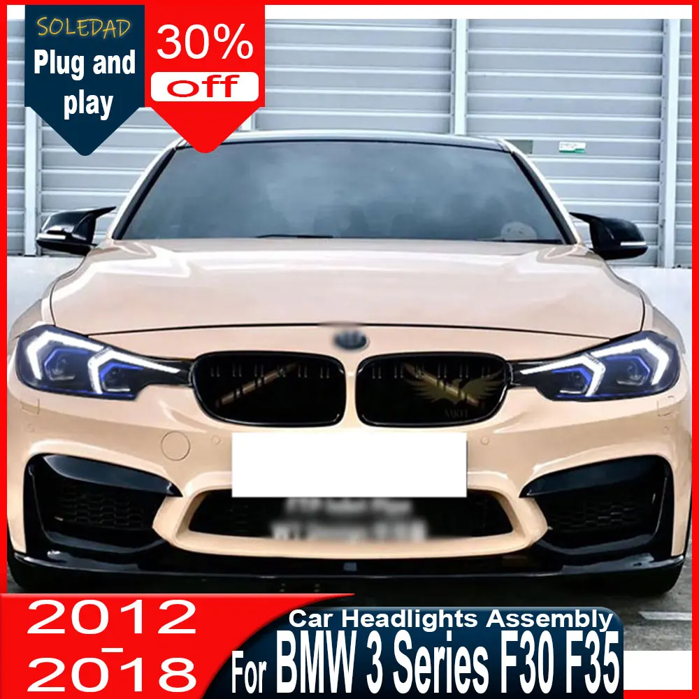 

Pair Car Styling For BMW F30 F35 3-Series Led Headlights 2013 2014 2015 2016 2017 2018 Modified LED DRL Headlight Assembly