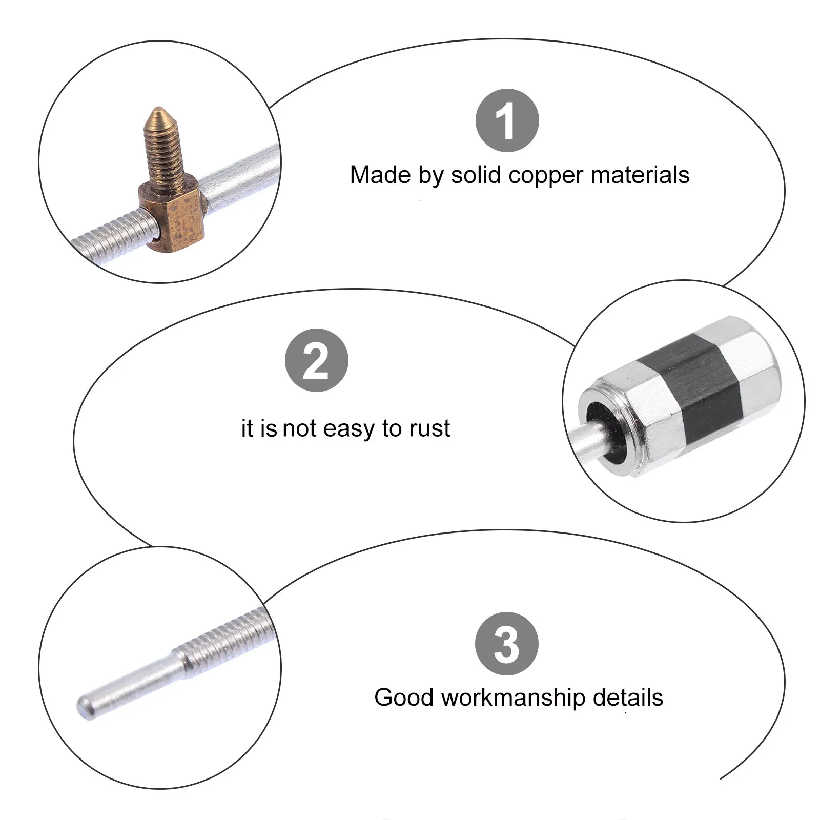 

Violin Bow Screw Copper Durable Rust Protection Easy Installation Replacement Part for String Instrument Violin Pull Bow Parts