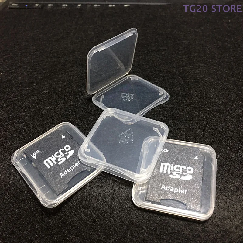 10Pcs Memory Card Case Box Protective Case For SD SDHC MMC XD CF Card Transparent