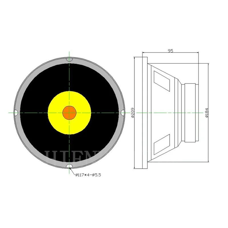 LS-024 F8 8 بوصة تردد كامل إعداد يربك مفتوح متقدم HIFI Home 30-60W/8ohm / Music -8 (زوج واحد)