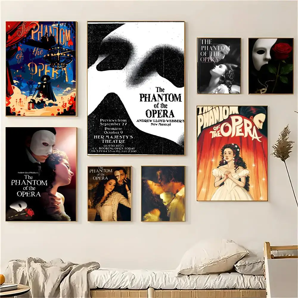 The P-Phantom Of The O-Opera Poster Wall Art Print Art Suitable For Living Room Bedroom Bar Parlor Home Decoration Gift