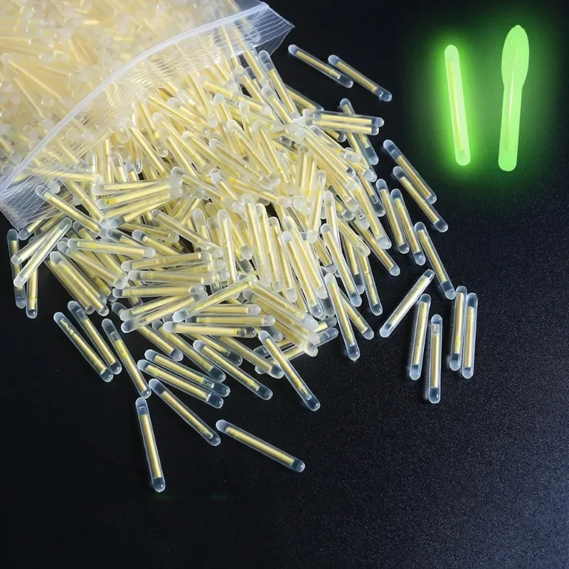 50Pcs Luminous Fishing Float 2.2mm 2.5mm 3mm 3.5mm 4mm 4.5mm Fluorescent Lightstick Light Night Float Rod Lights Dark Glow Stick