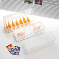 Boîte de rangement compartimentée en plastique transparent, peut contenir plus de 550 cartes de jeu, boîte de rangement Portable avec séparateur réglable pour cartes 6